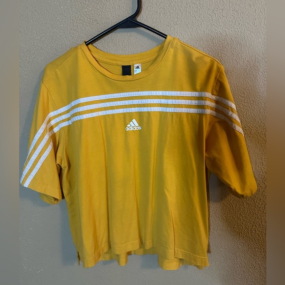 ADIDAS Cropped Shirt sz L - Picture 1 of 3